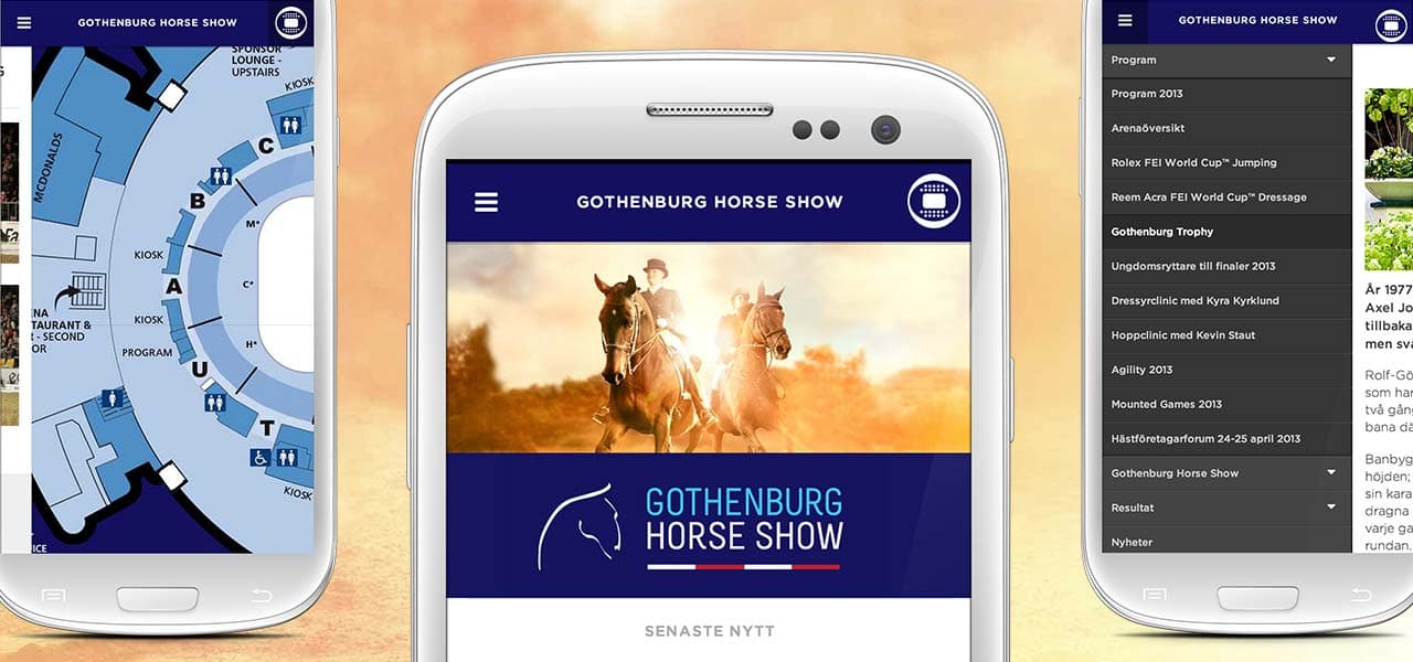 En mobilwebb för Gothenburg Horse Show